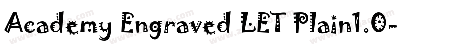 Academy Engraved LET Plain1.0字体转换
